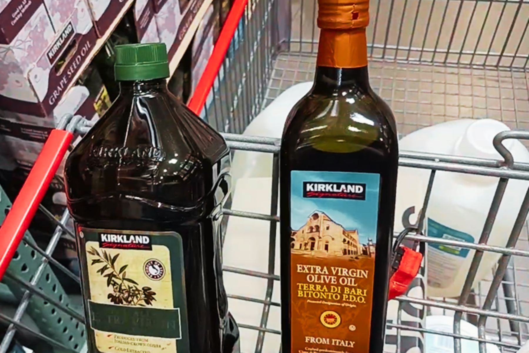 Huile d'olive ~ 22,49 $ la bouteille de 3 litres