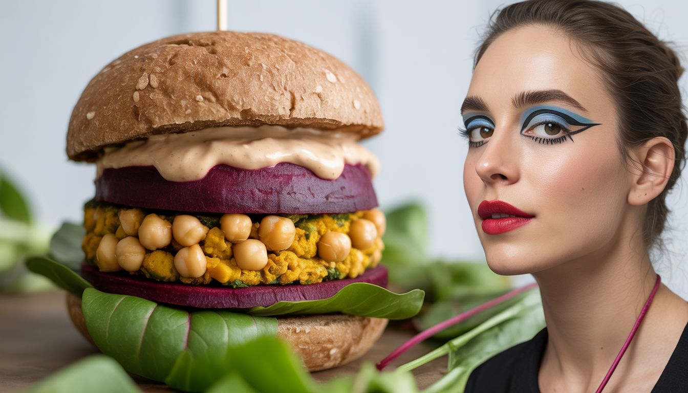 6. Liner graphique & burger végé