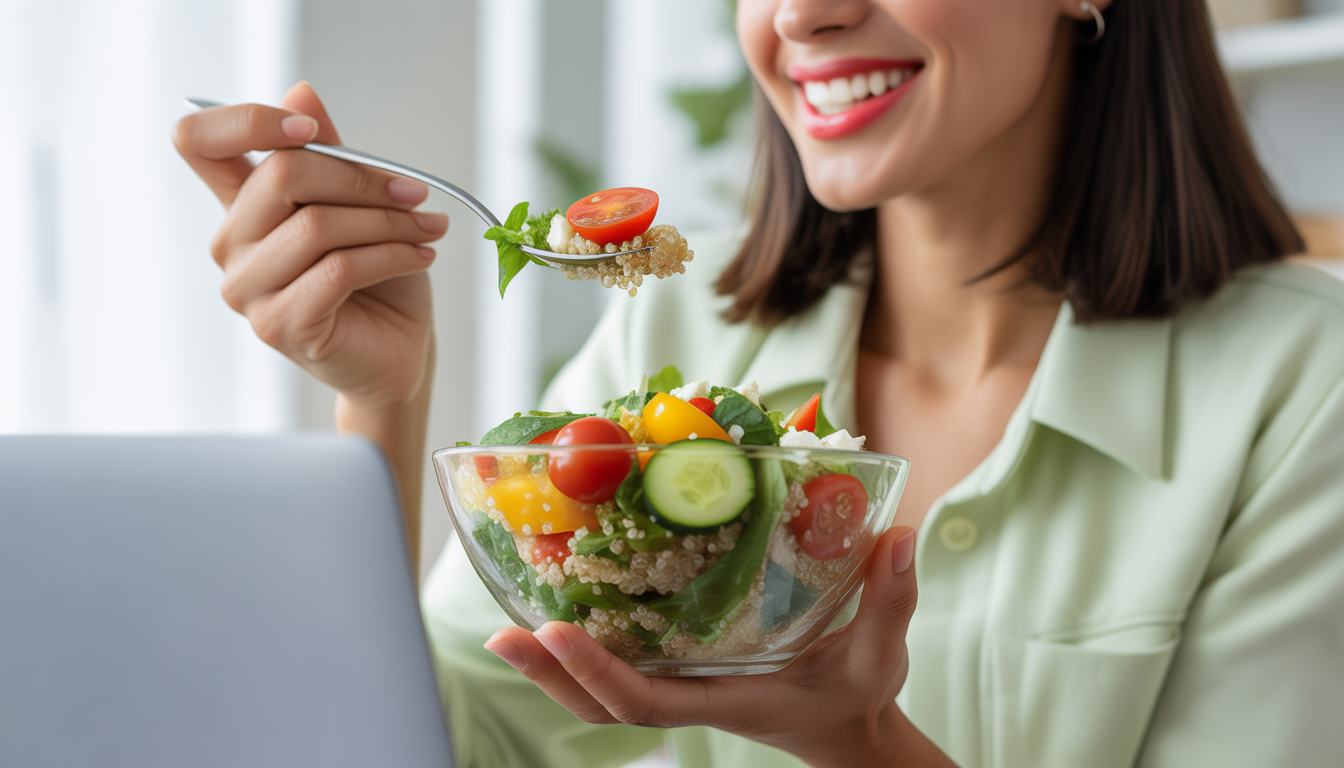 8. Lèvres glossy & salade de quinoa