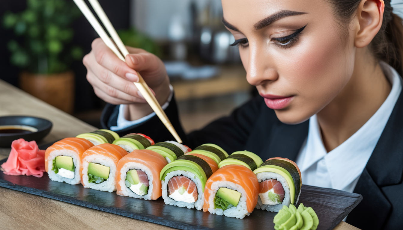 9. Regard cat-eye & sushi maison