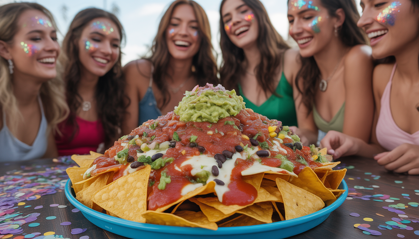 13. Maquillage festival & nachos colorés