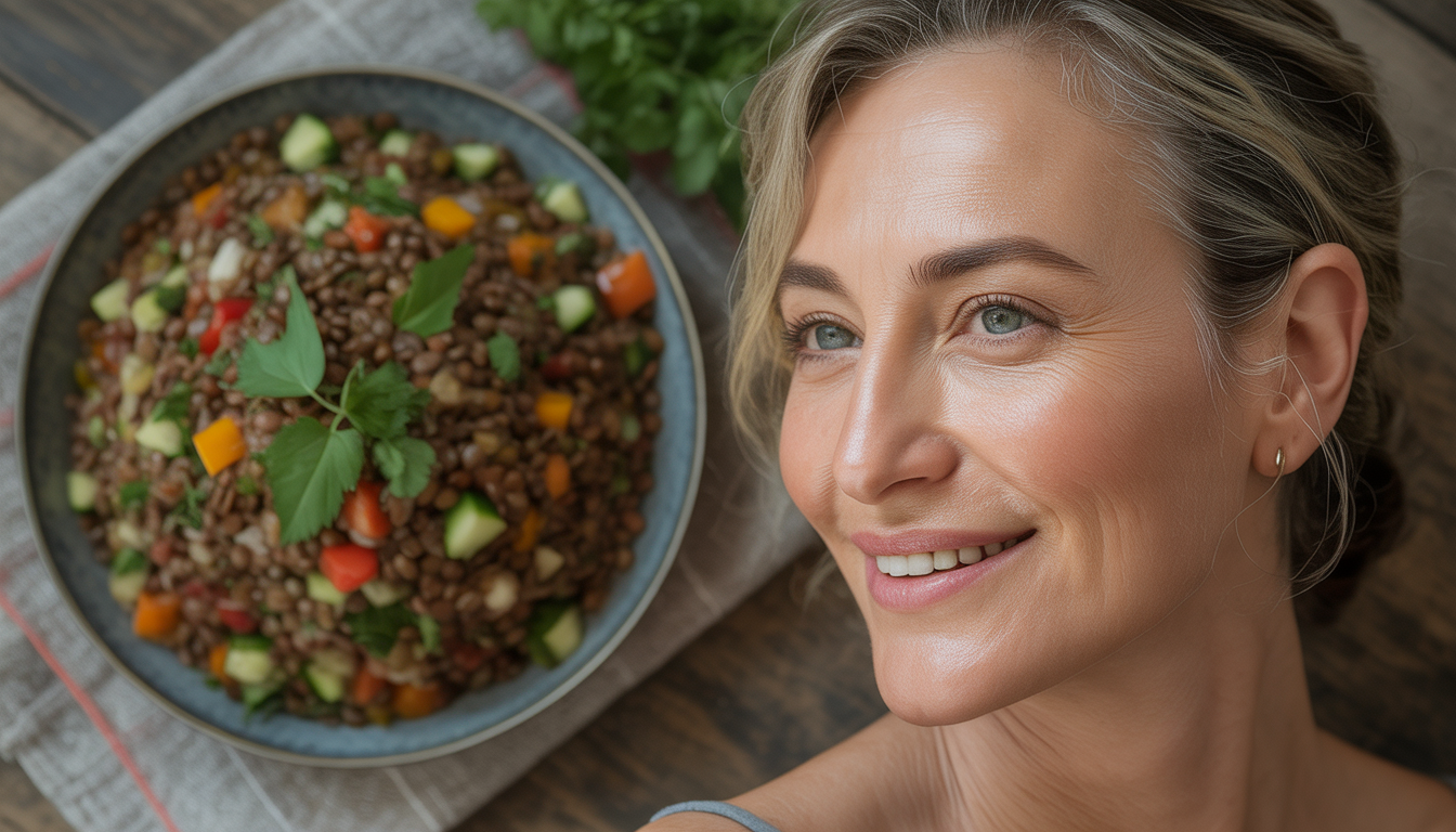 14. Glow anti-âge & salade de lentilles