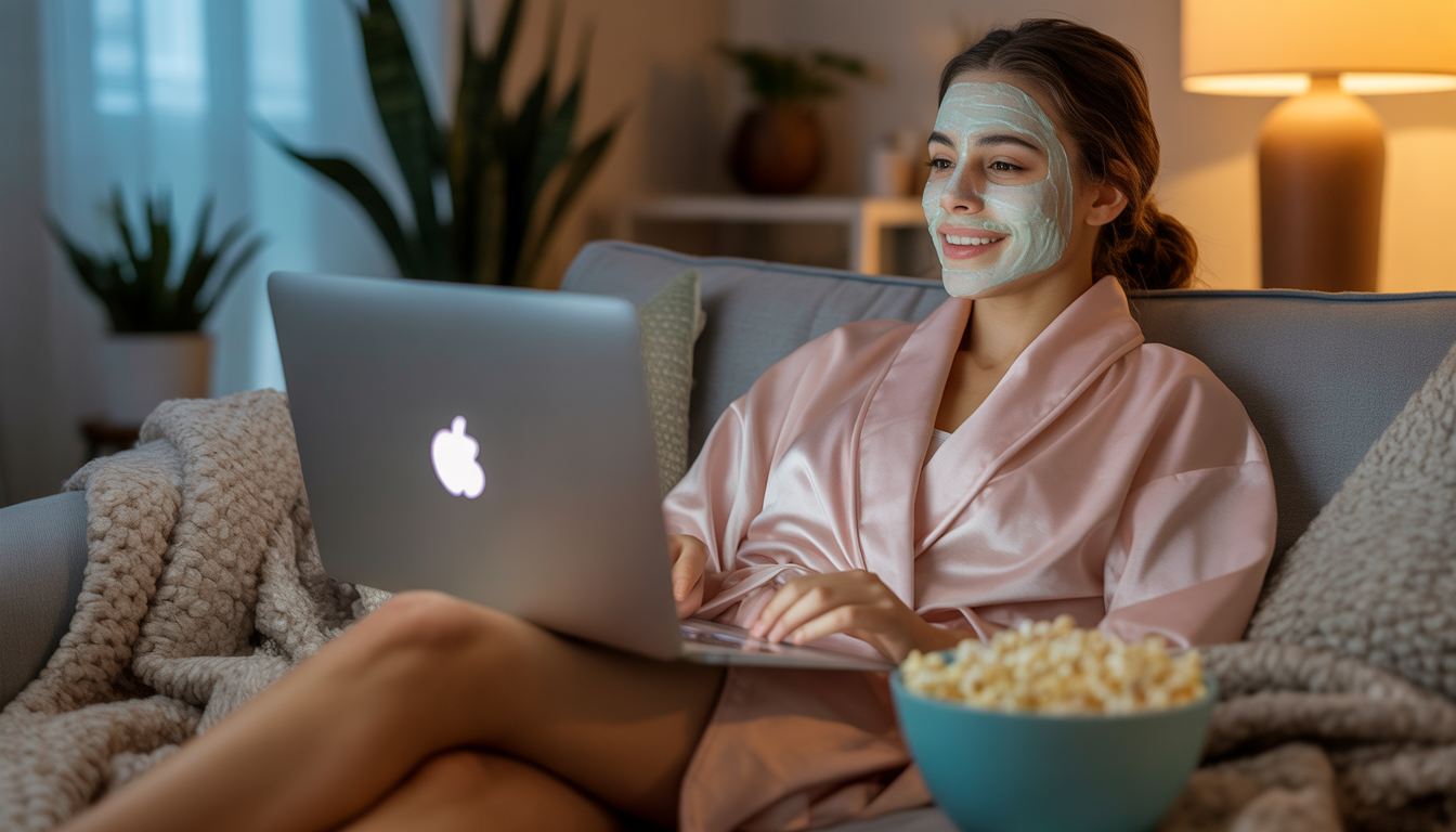 3. Masque visage et séries préférées