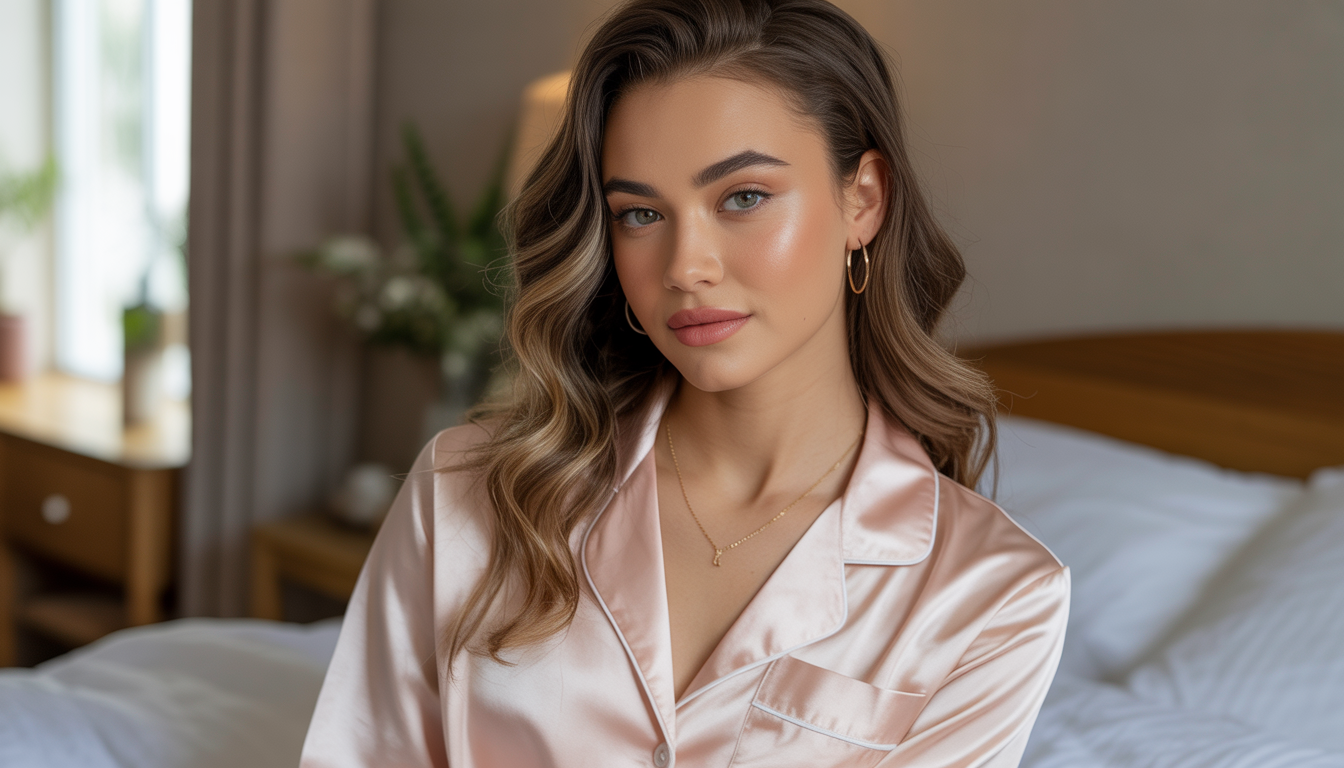 1. Le pyjama en satin chic