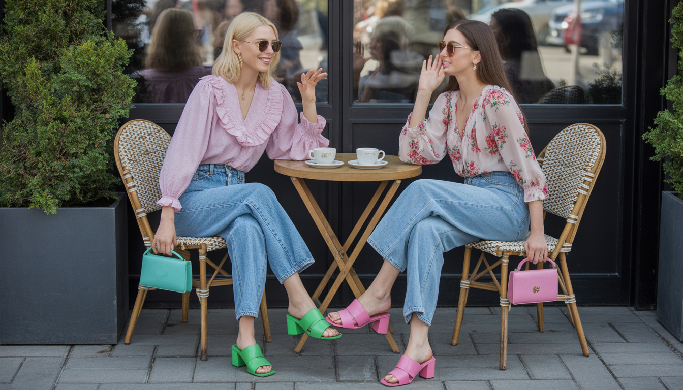 3. Le combo jean mom et blouse romantique