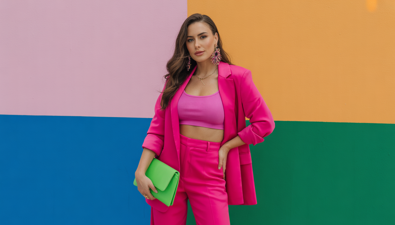 8. Le look monochrome vitaminé