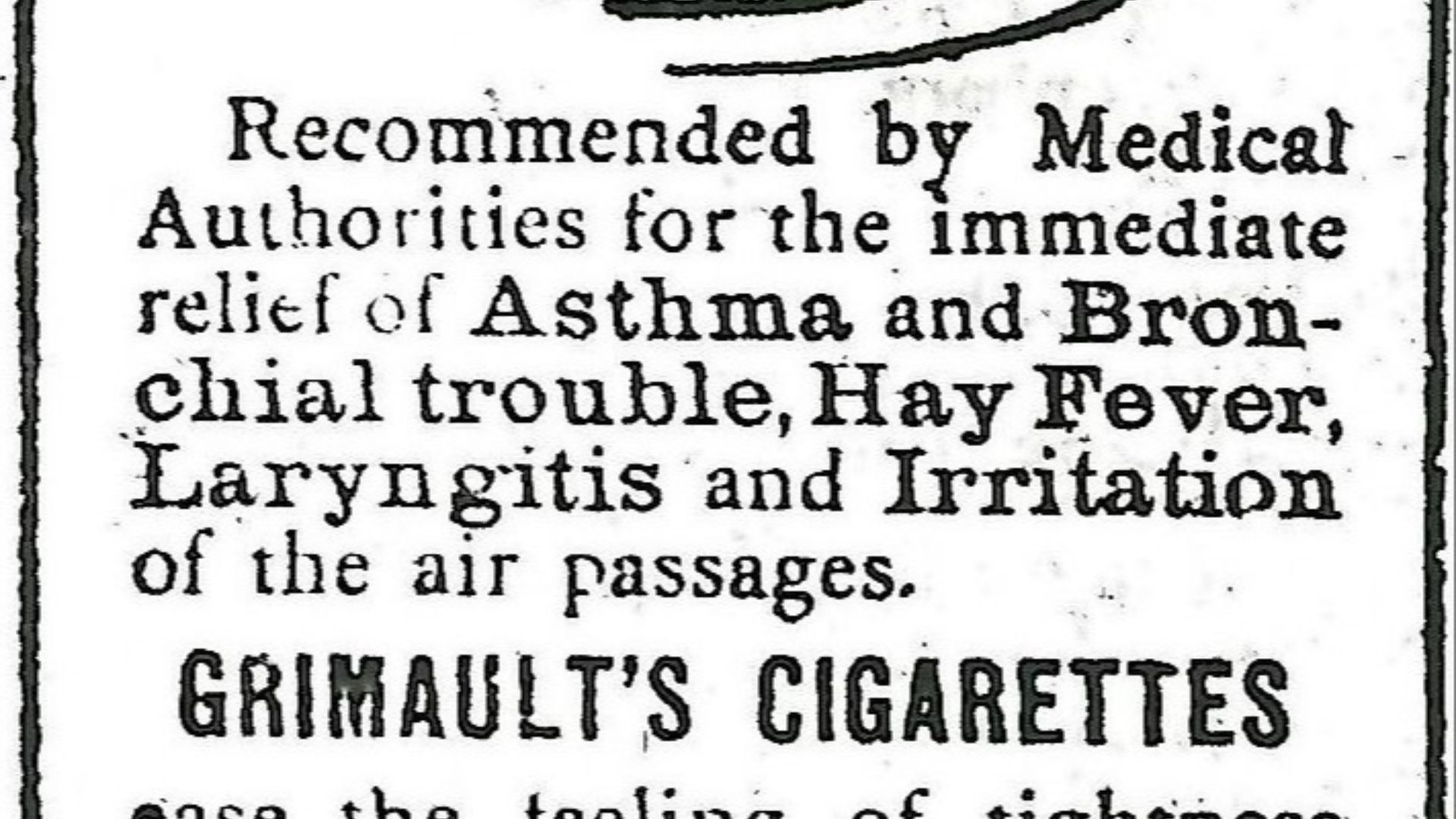 9. Cigarettes...pour l'asthme