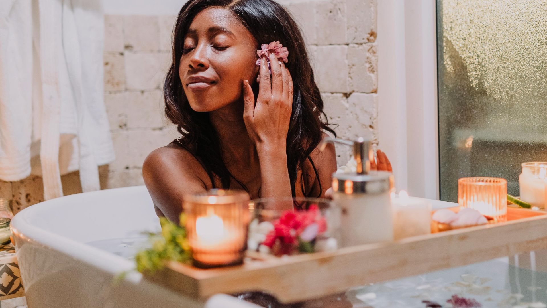 9. Séance de soins personnels (bain, soins de la peau)