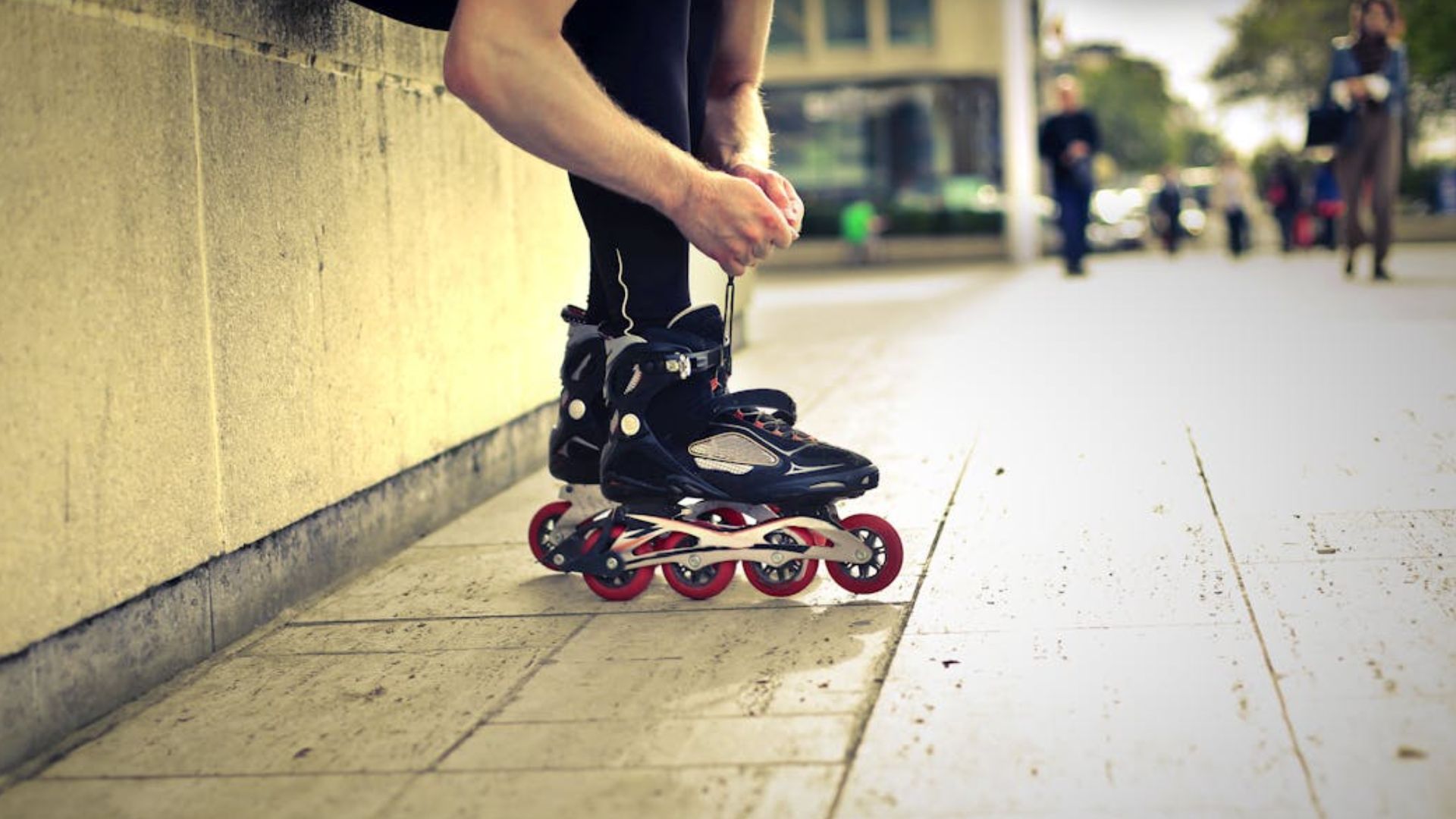 18. Le patinage en ligne à allure lente
