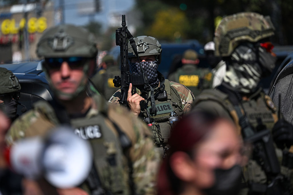 Police Officers tear-gassed