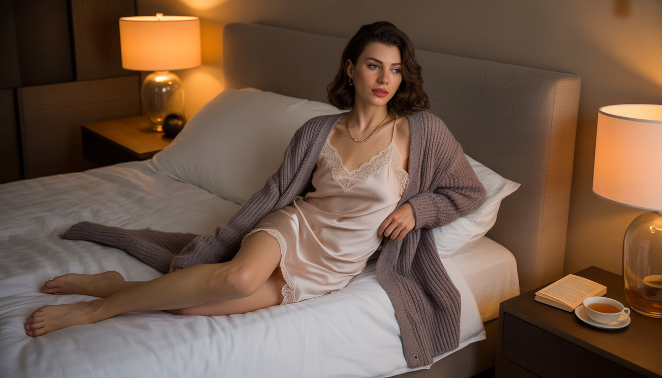 10. Robe nuisette et cardigan long