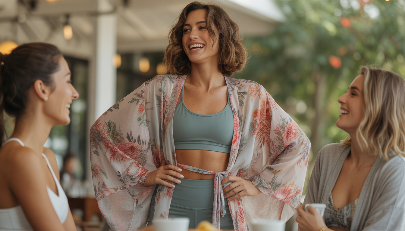 9. Le kimono fluide imprimé