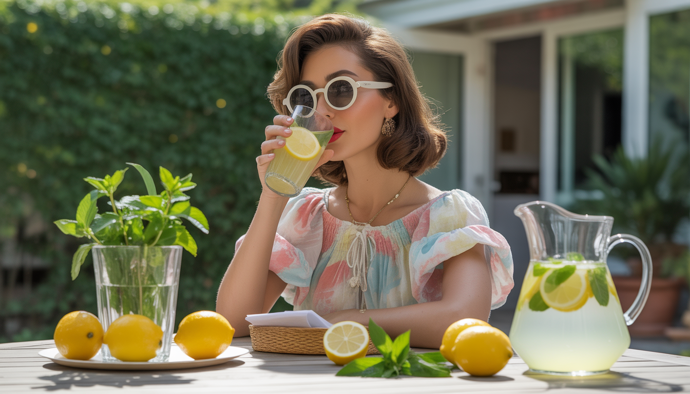 6. Lunettes rétro et limonade maison
