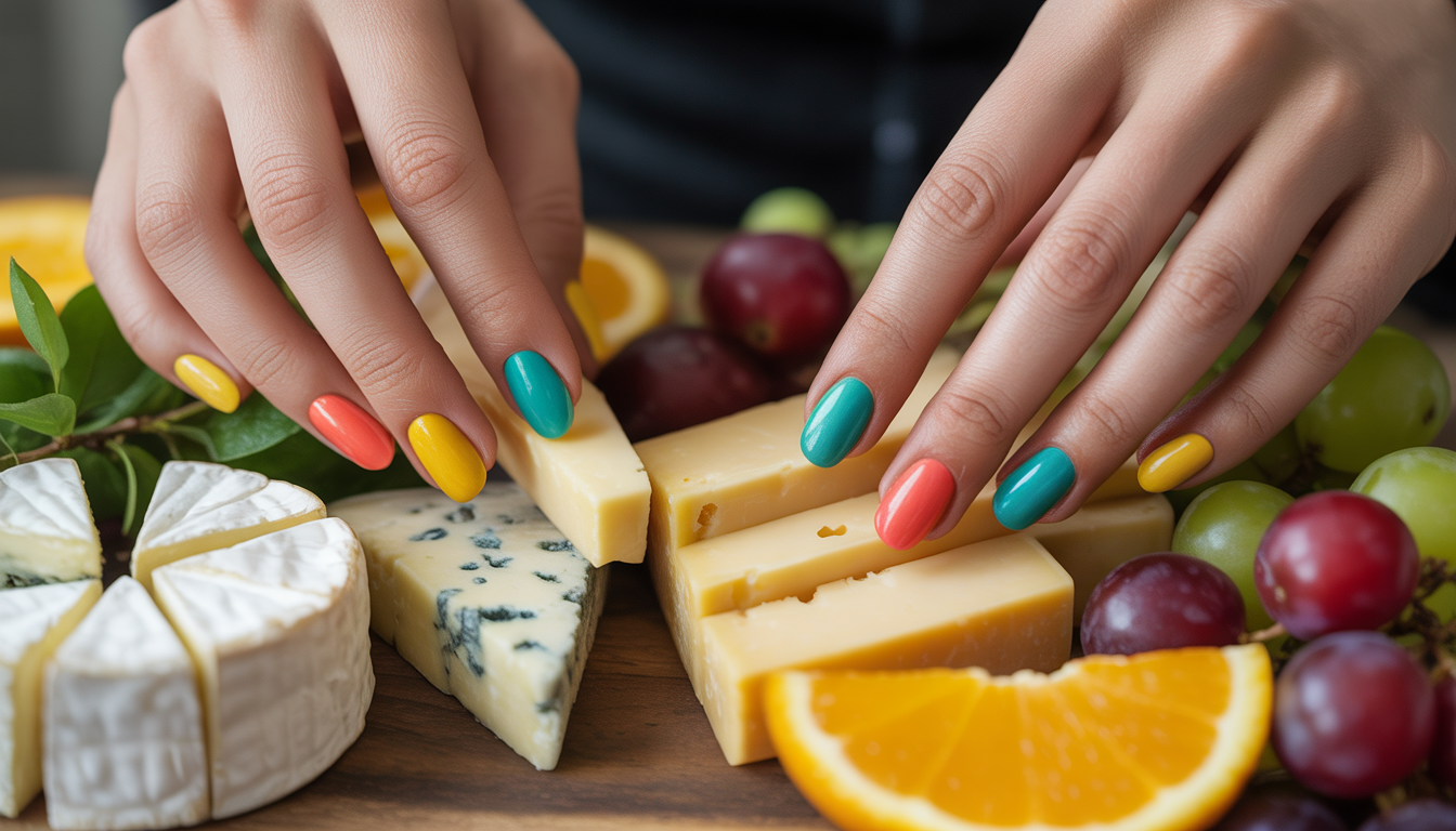 10. Vernis flashy et plateau de fromages