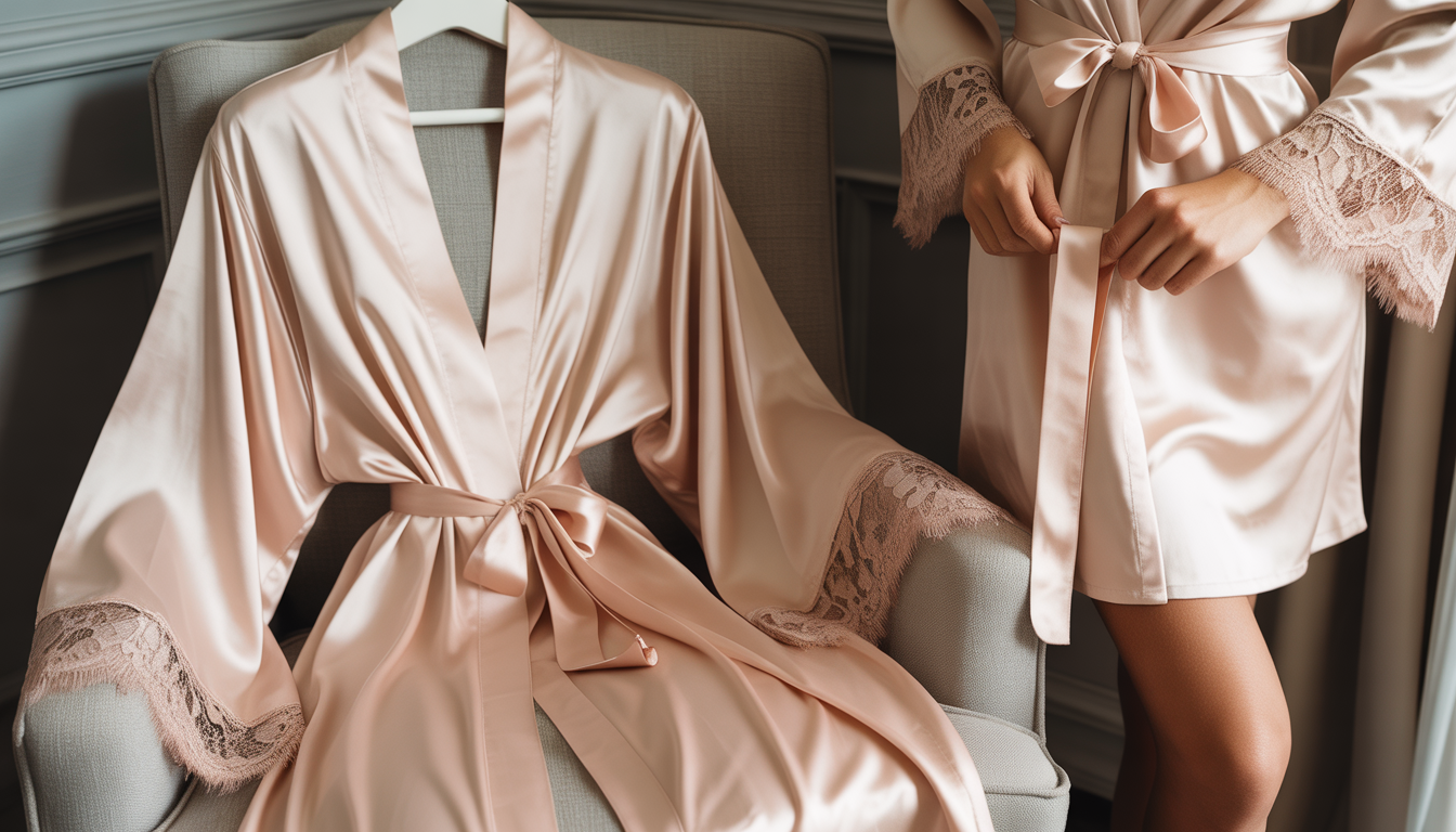 14. Peignoir satiné pour une touche glamour