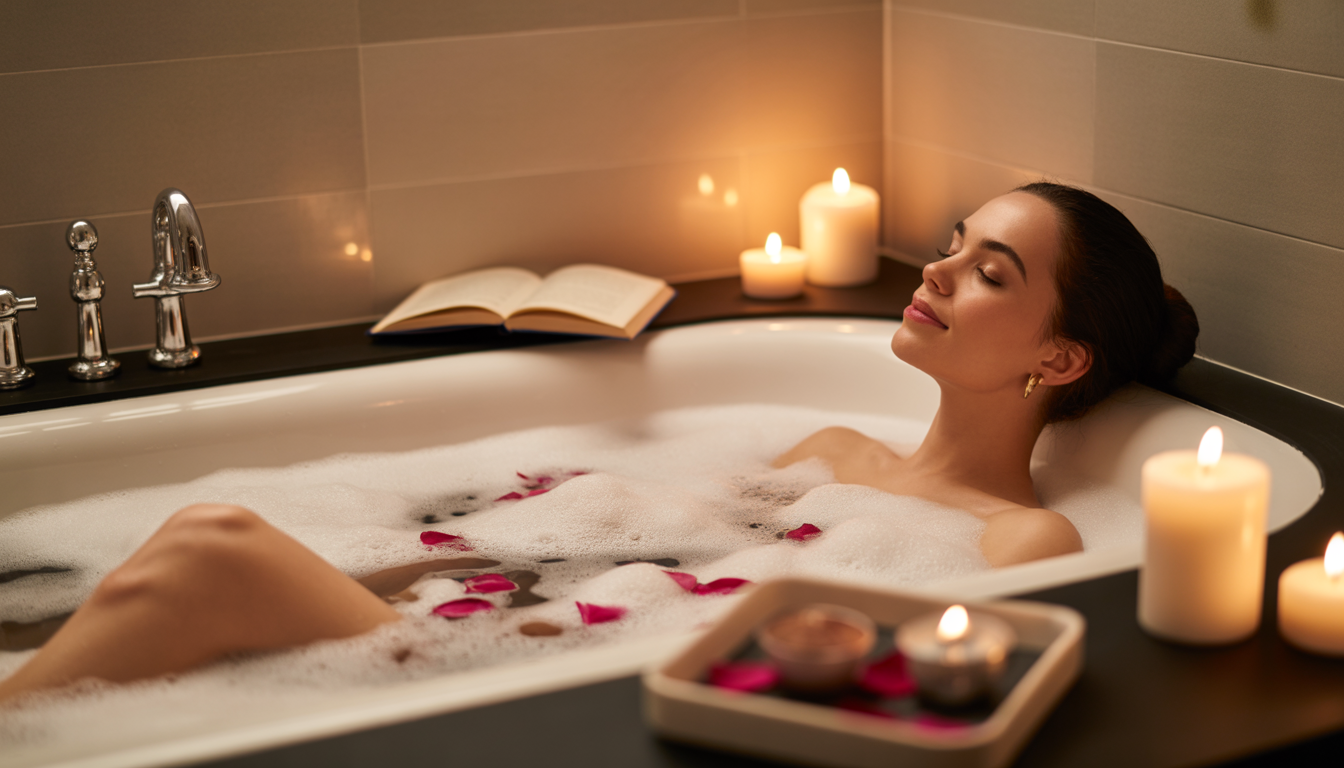 7. Prends un bain moussant relaxant