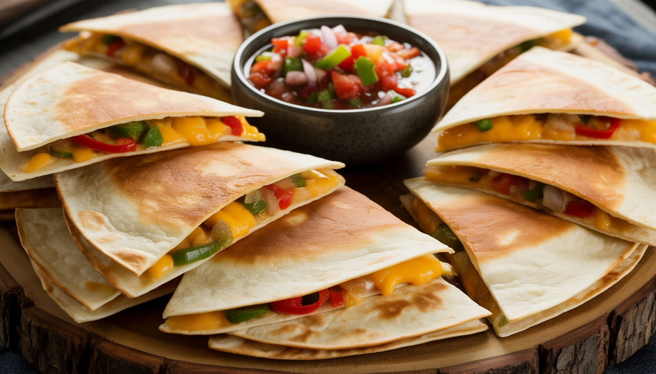 6. Quesadillas au fromage et légumes