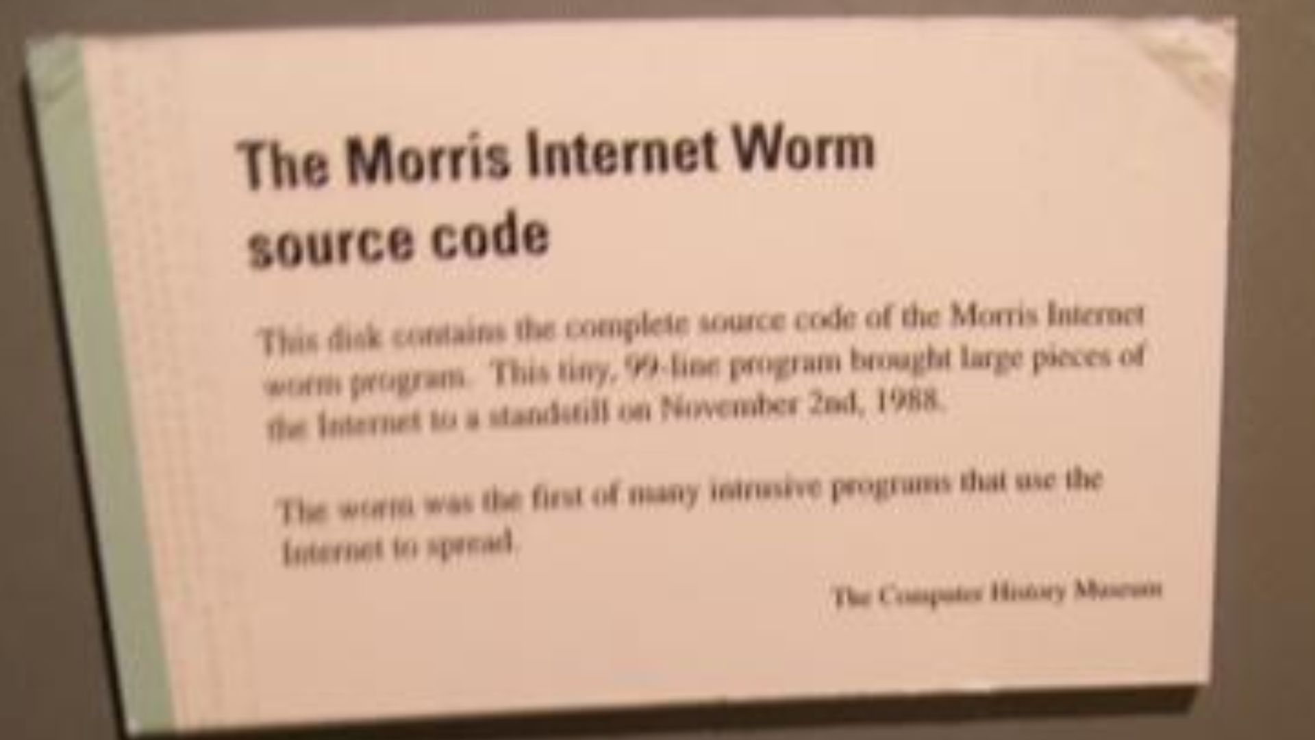 20. Morris Worm (1988)