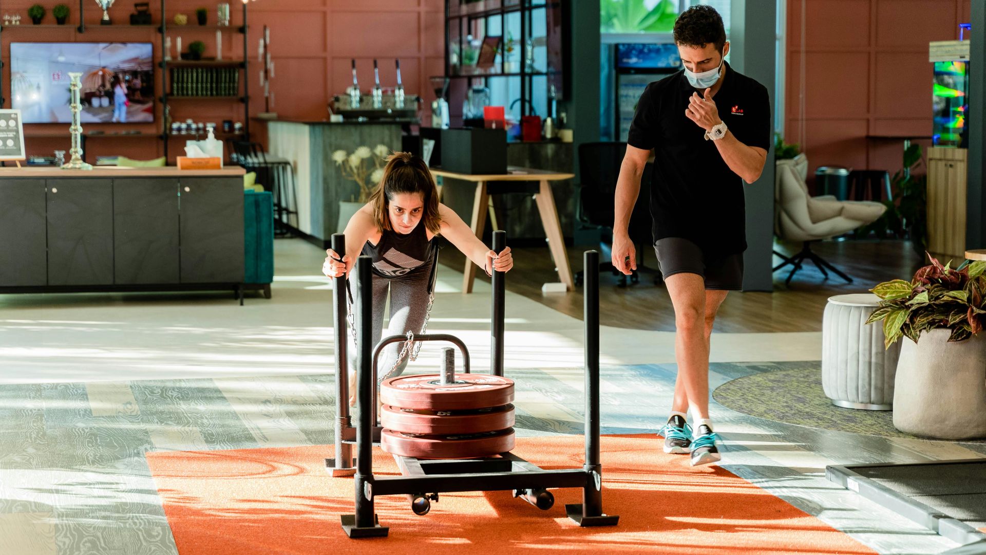 4. Sprint de poussée avec poids