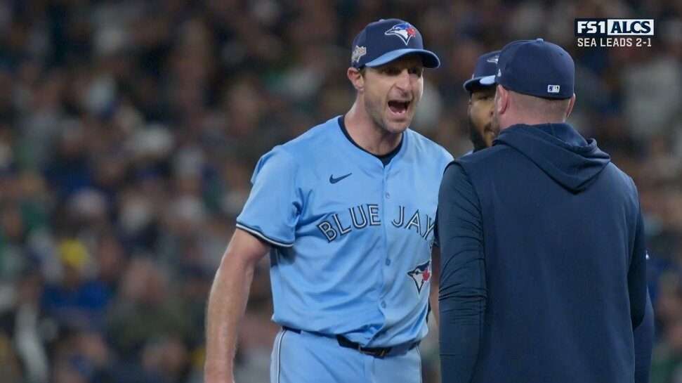 Video: Max Scherzer yells at John Schneider to leave him alone