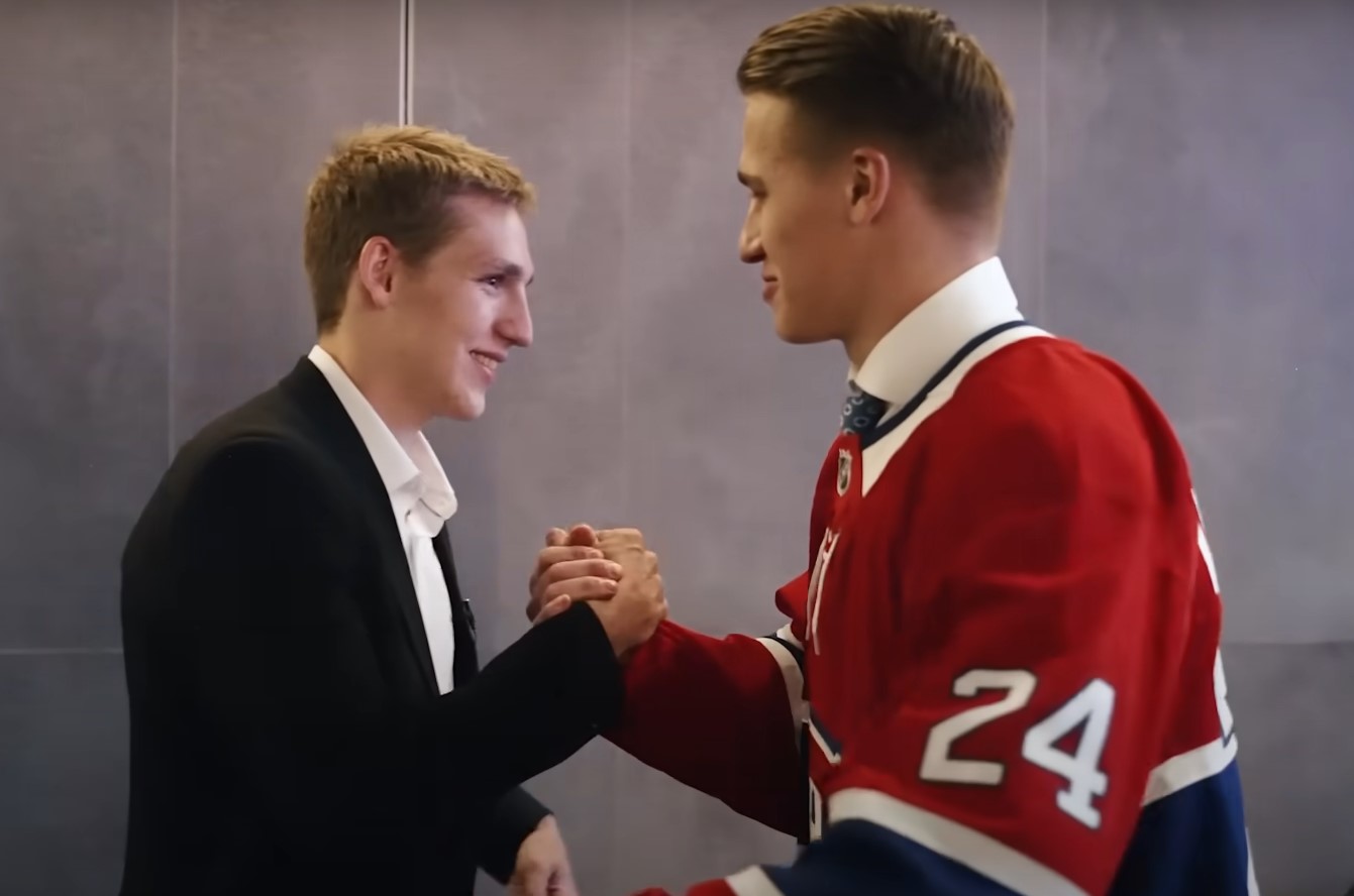 Lane Hutson and Ivan Demidov met fans in Mascouche
