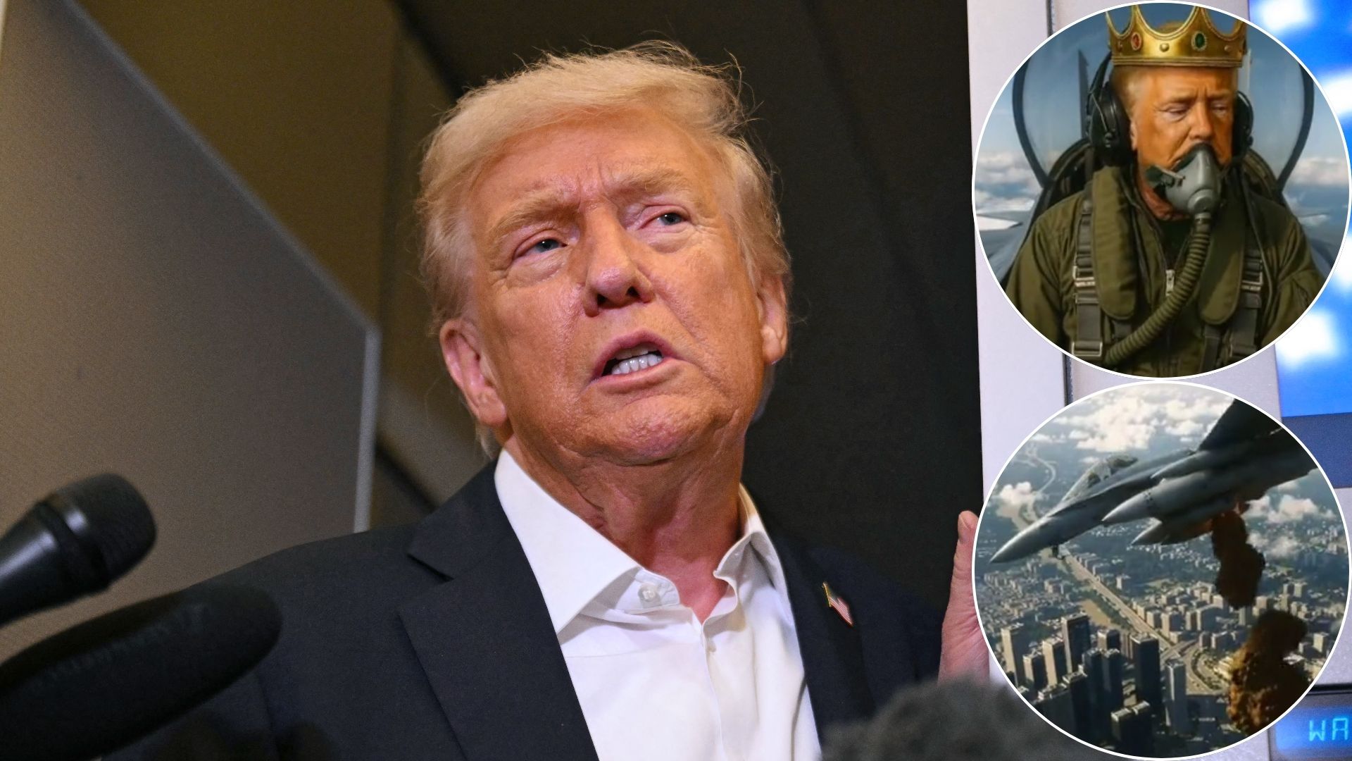 Trump dumps feces on protesters in unhinged AI clip