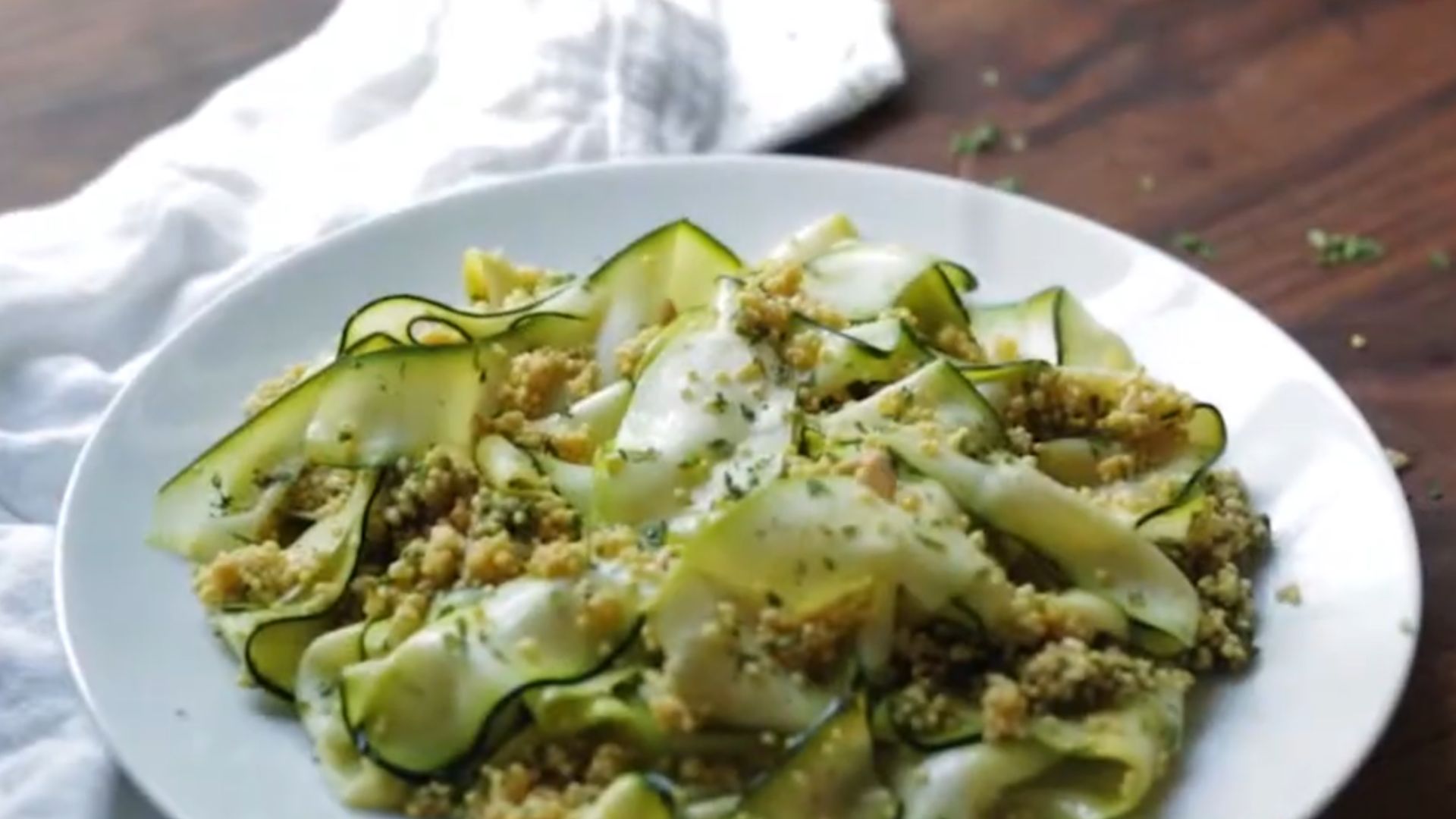 10. Rubans de courgettes aux herbes