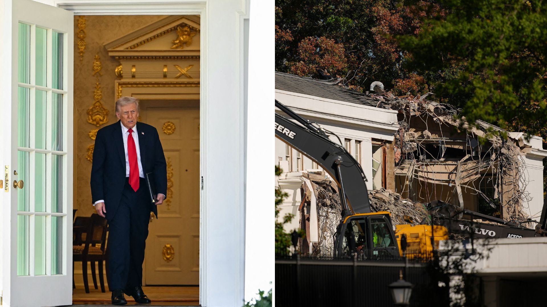 Trump Destroys Part of the White House After Promising Not To