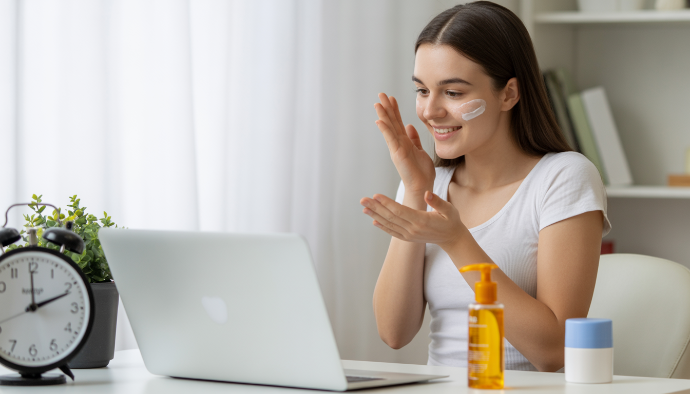 1. Adopte une routine express pour la peau