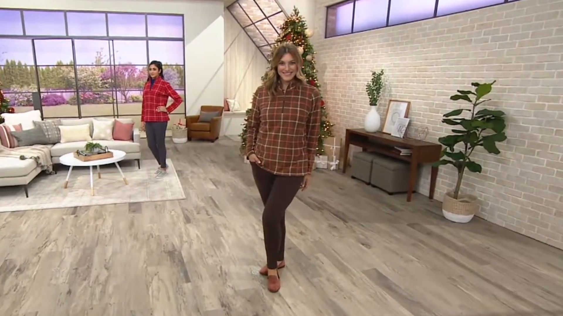 13. Leggings doublés en polaire avec pull tunique