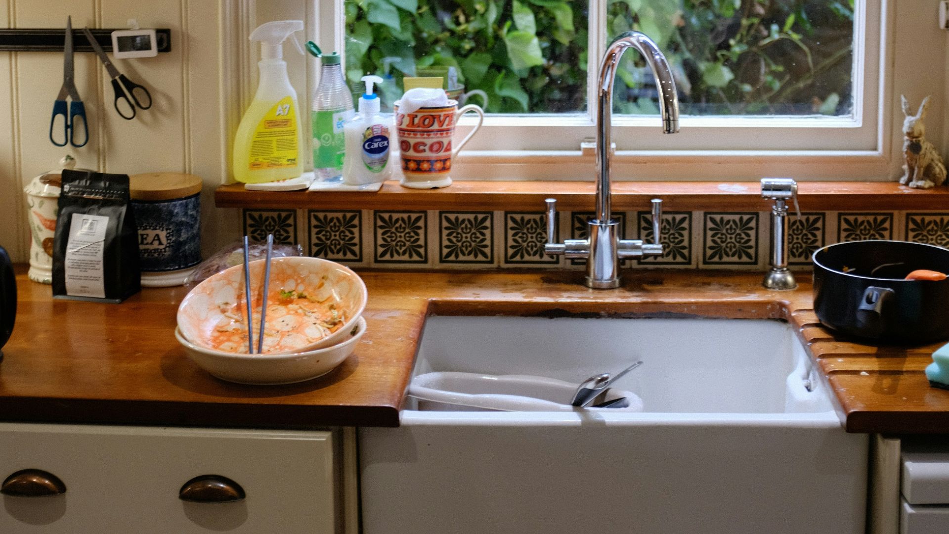 1. Vidange de l'évier de cuisine bouchée