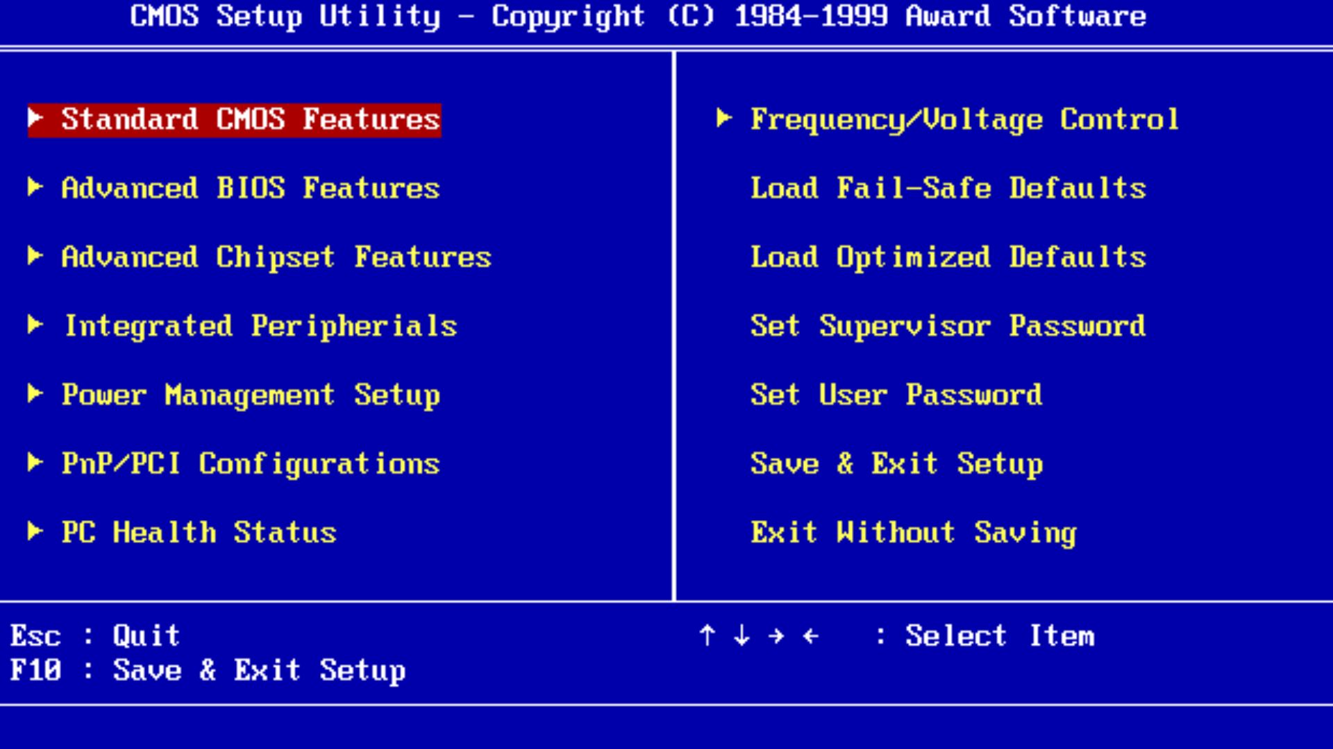12. Écrans de configuration du BIOS en texte clair