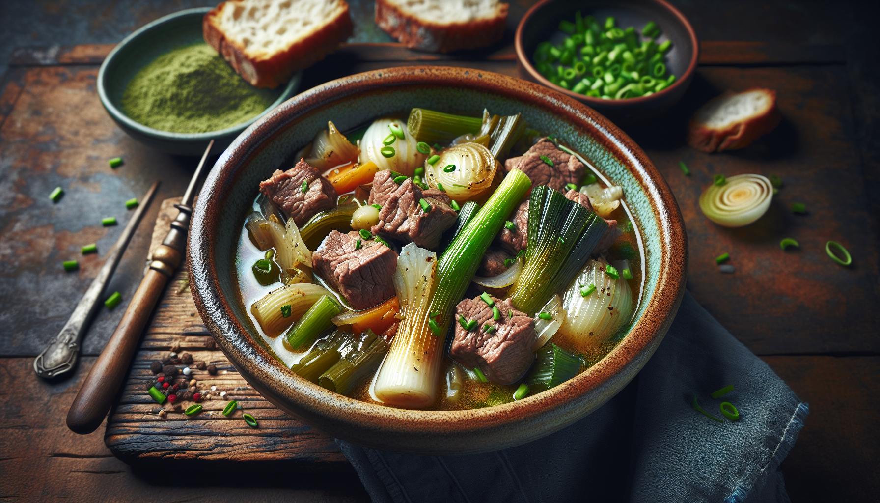 Kalbfleisch-Porree-Eintopf