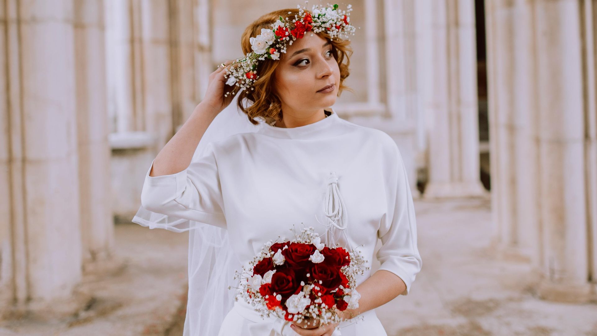 1. Couronne florale de fleurs fraîches