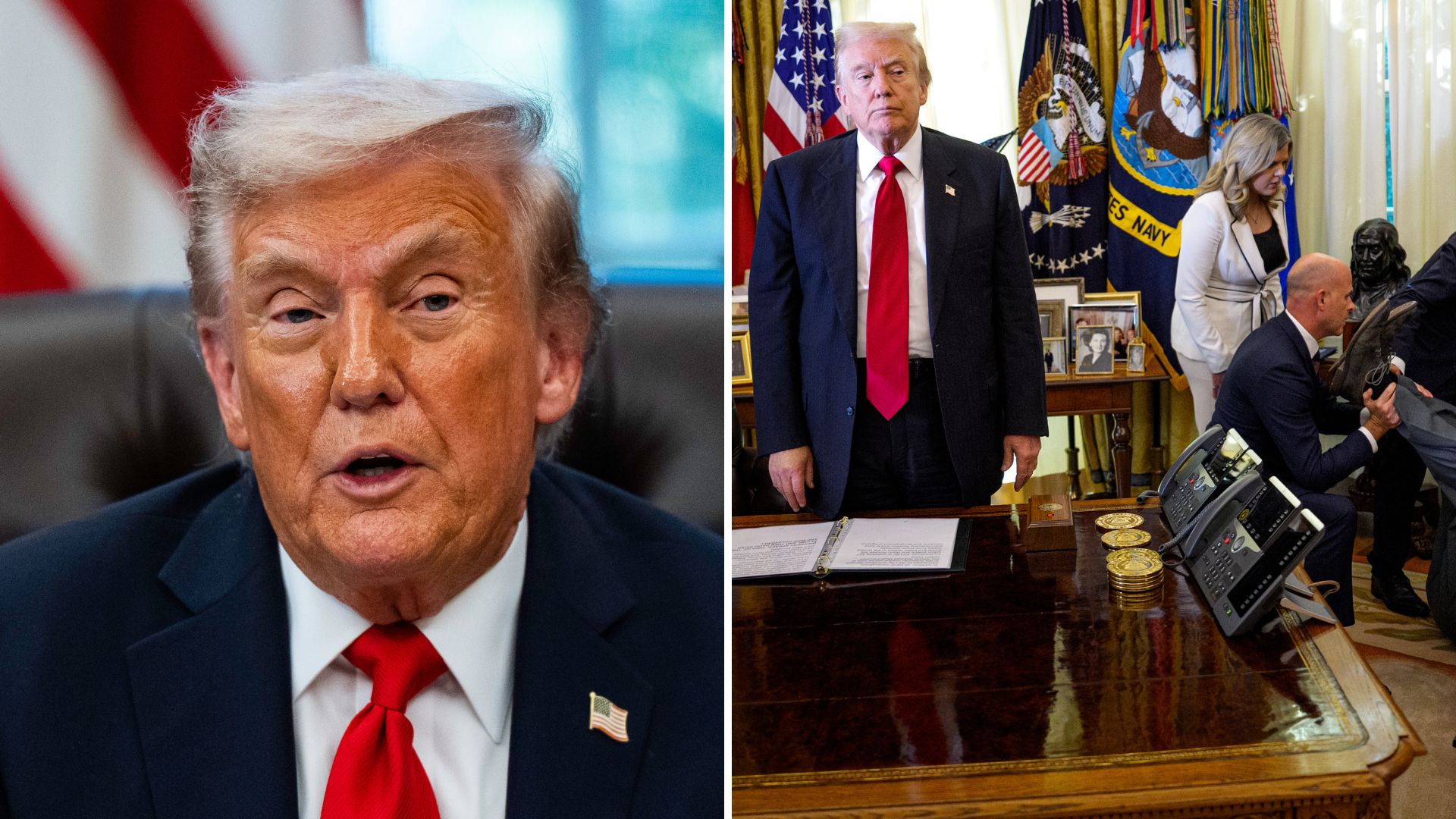 Trump’s bizarre reaction to medical emergency goes viral