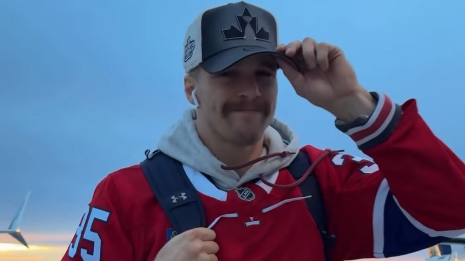 Grey Cup: Marc-Antoine Dequoy arrives in Winnipeg wearing Monty’s jersey