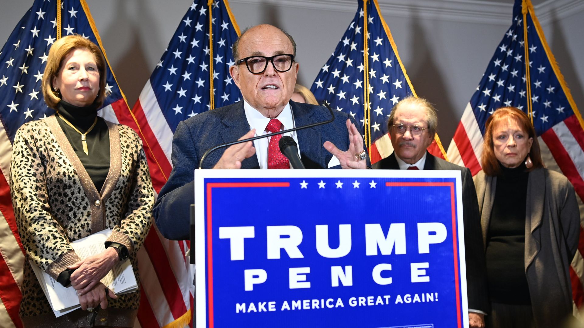 Rudy Giuliani, Mark Meadows et Sidney Powell