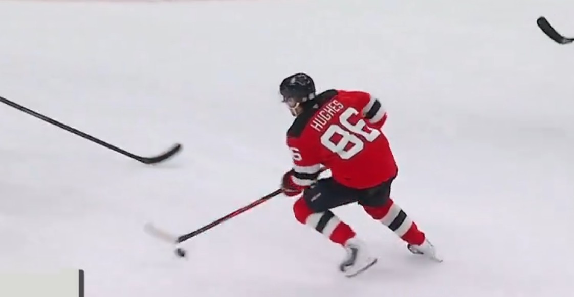 Injury: Jack Hughes cuts his hand during a team dinner