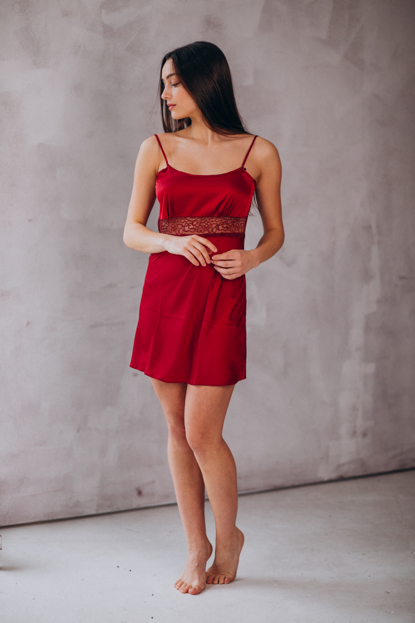 14. La robe de nuit veloutée