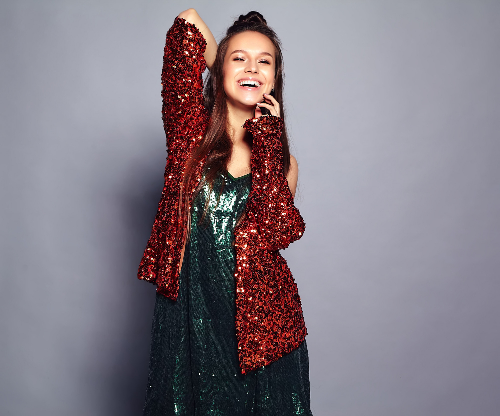 Paillettes sur vêtements