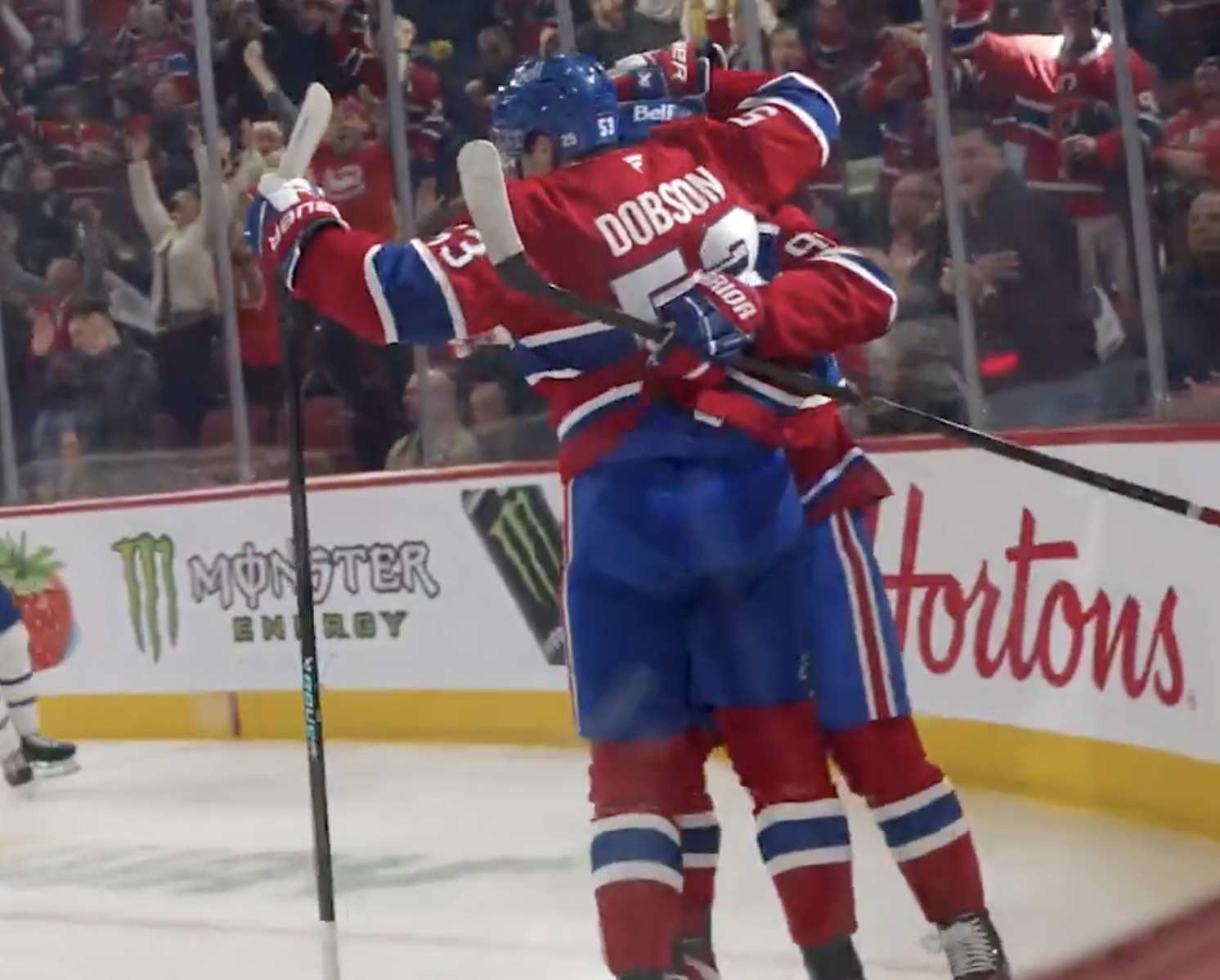 The Canadiens players spoke to each other in the whites of their eyes before winning yesterday’s game