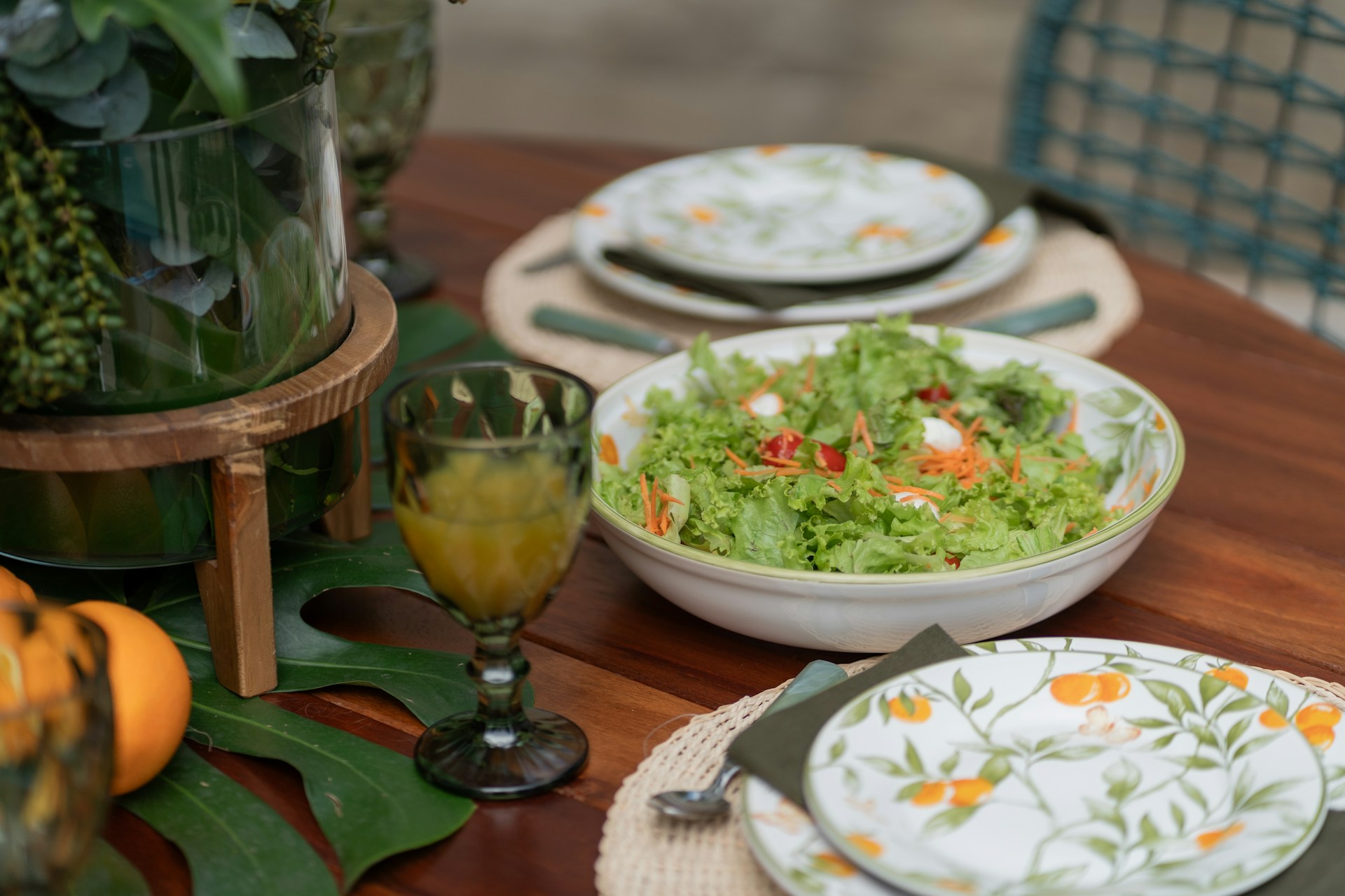 8. Preparing a green salad
