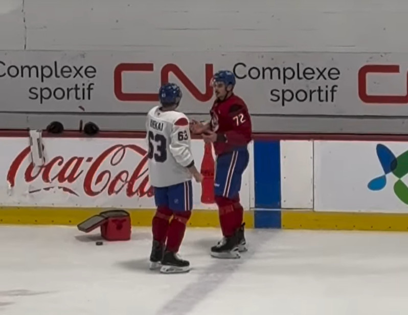 VIDEO: The two Xhekaj brothers practise their fighting skills in practice