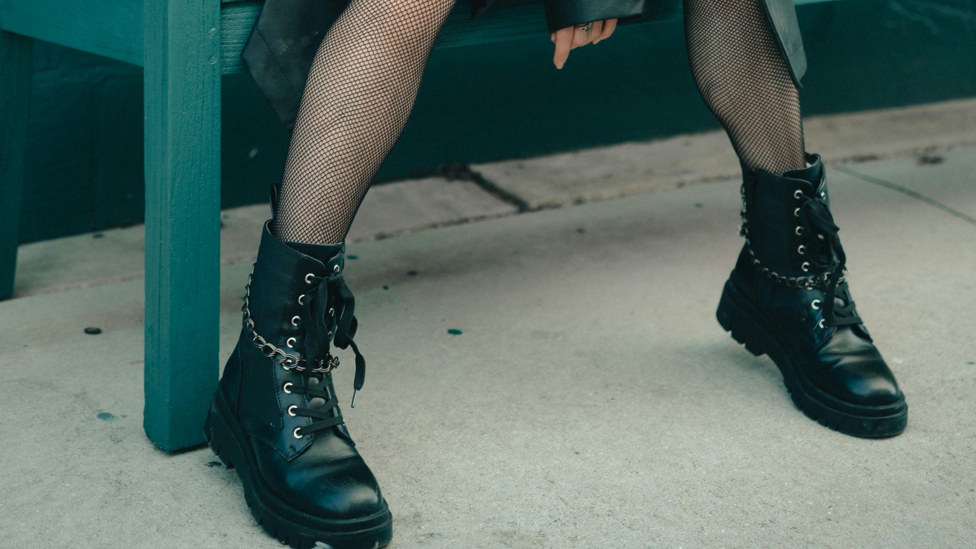 5. Bottes de combat en tricot côtelé