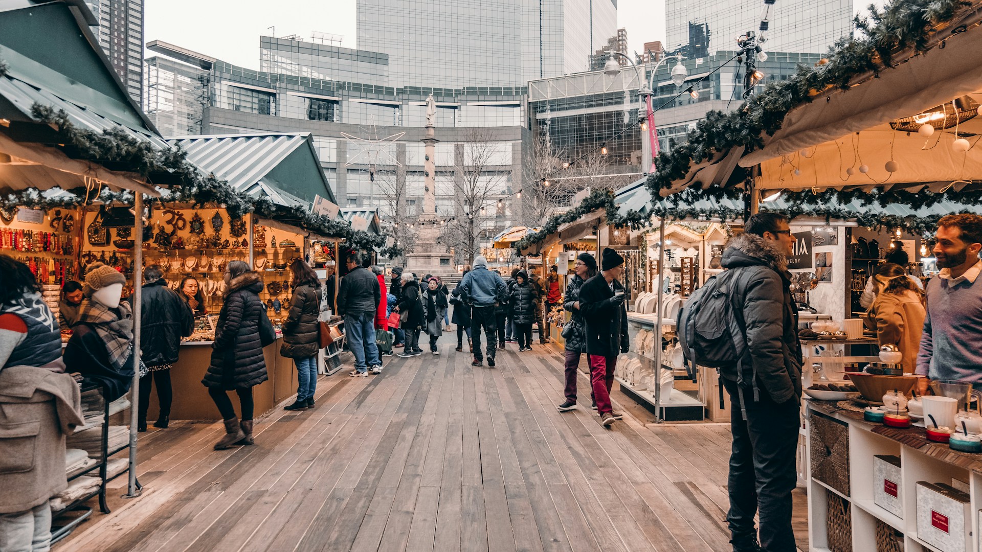 Christmas market in New York, USA