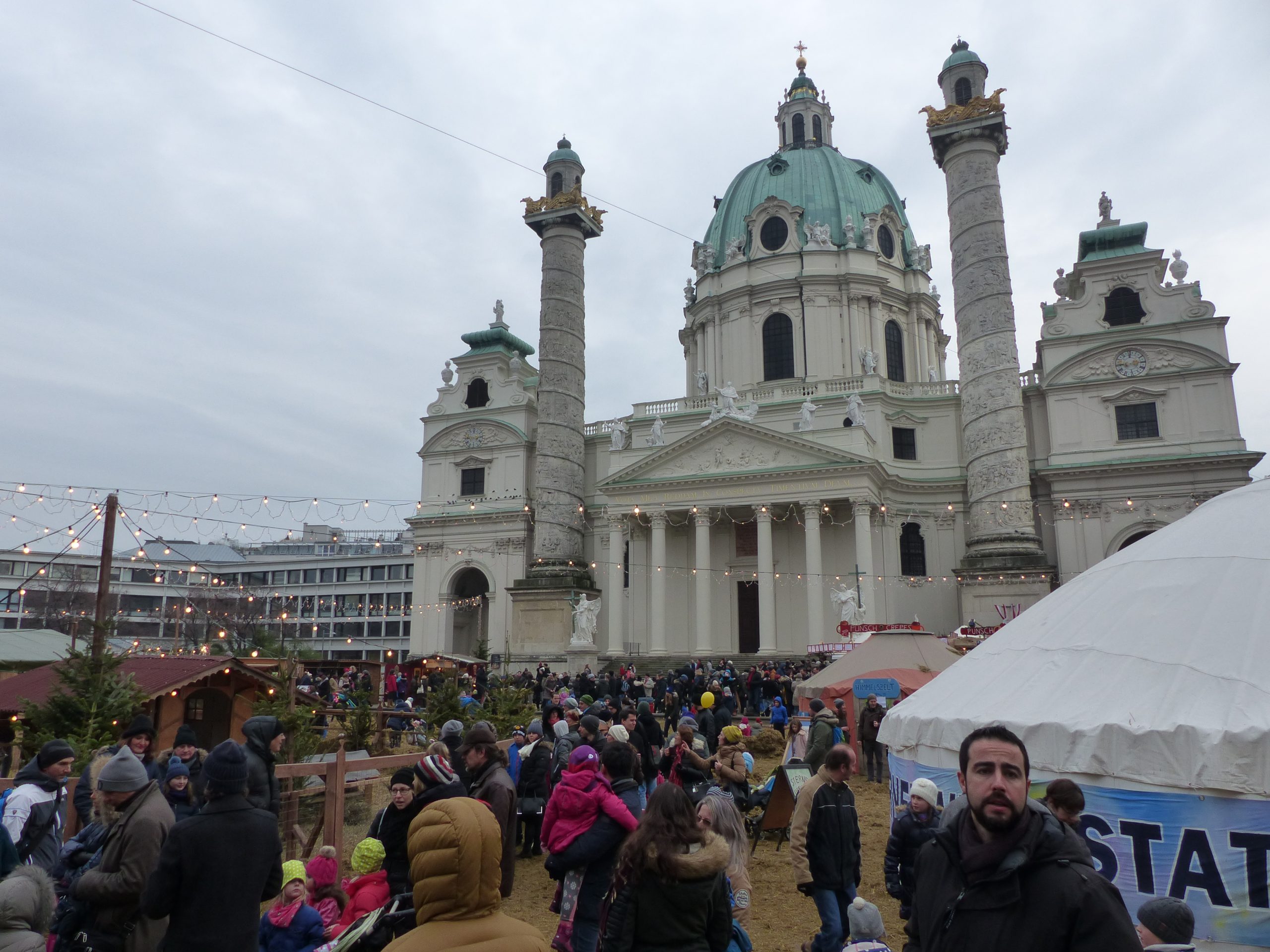 The Christmas market in Vienna, Austria