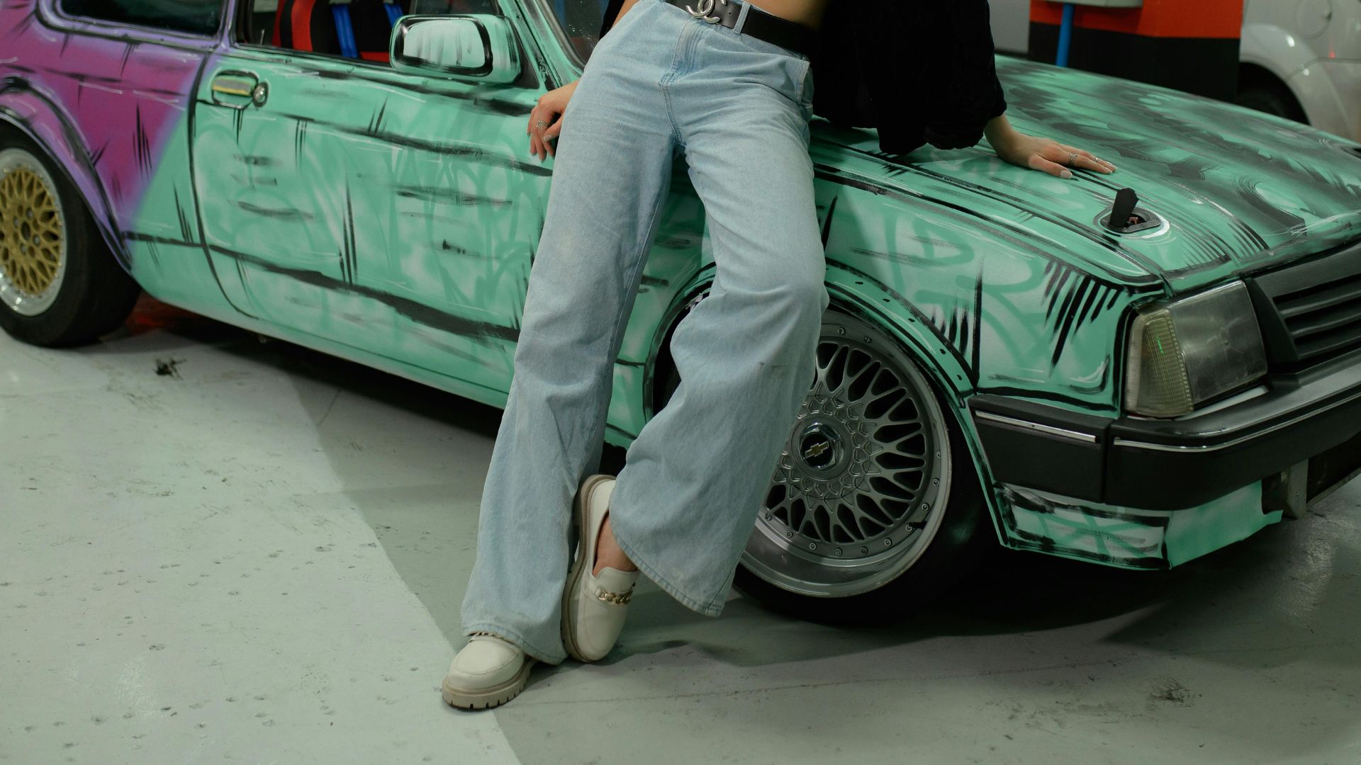 5. Jeans à jambe large