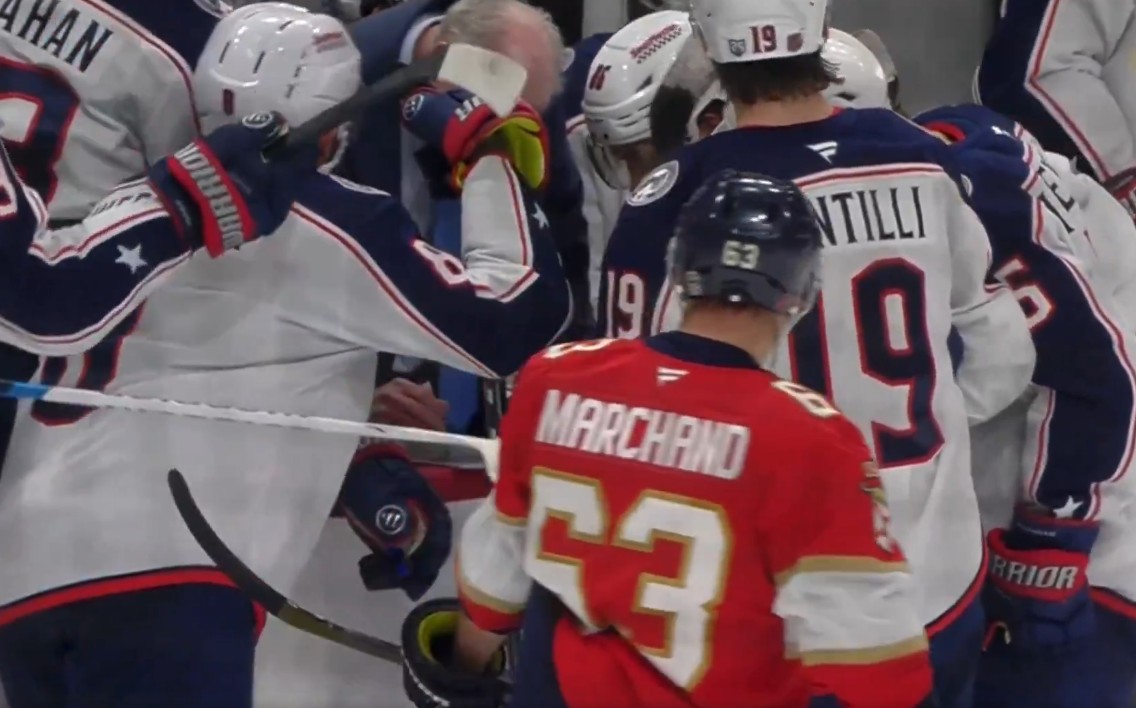 Top 5: Brad Marchand crashes into the Blue Jackets’ timeout