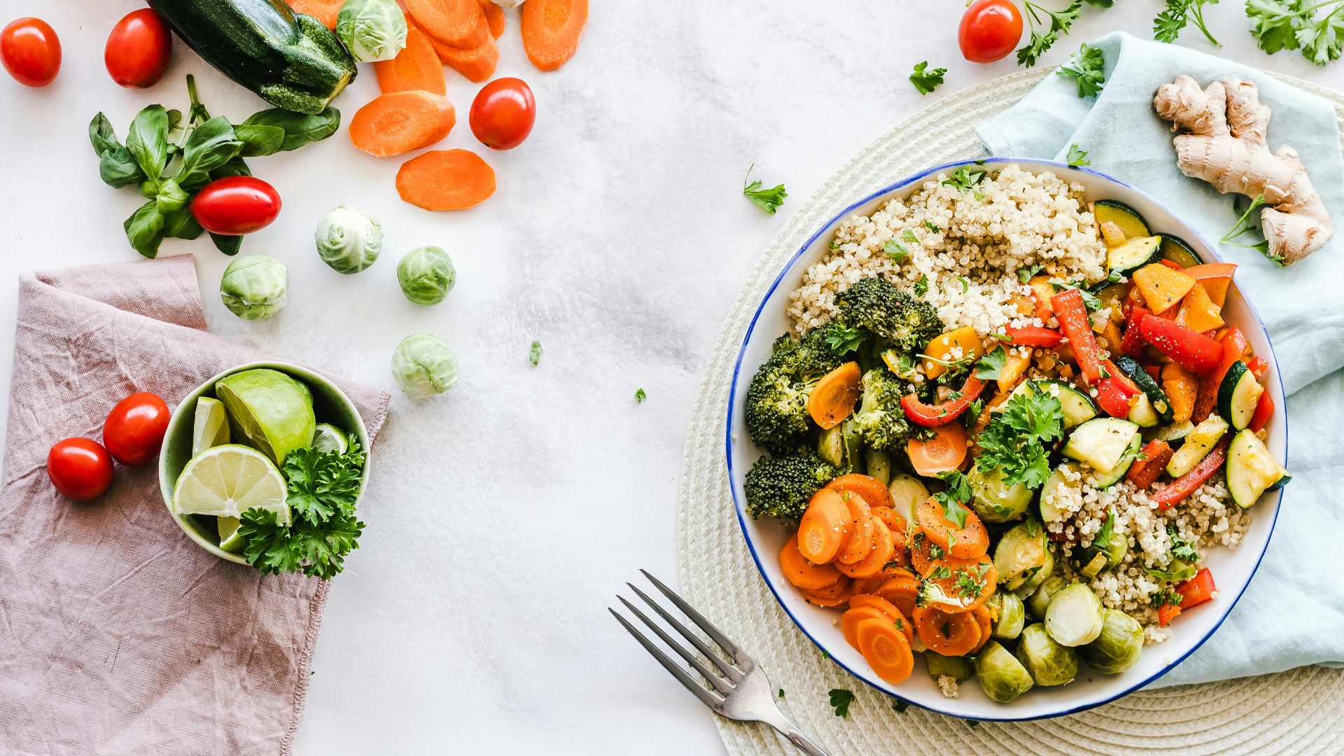 7. Remplissez la moitié de votre assiette avec des légumes