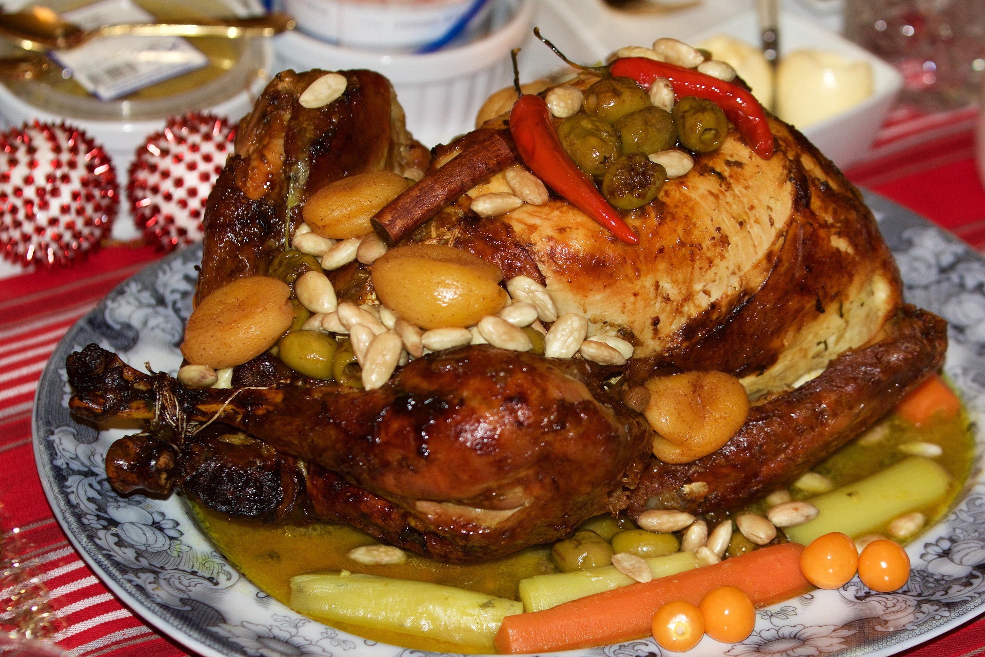 1. Turkey stuffed with chestnuts and porcini mushrooms